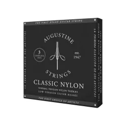   AU-CLBK/3 Augustine Classic Black string set classic, regular tension trebles & light tension basses - 3-PACK