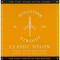   AU-CLGO Augustine Classic Gold string set classic, regular tension trebles & light tension basses (brass plated)