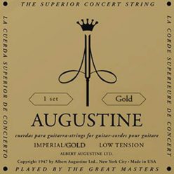   AU-IMGO Augustine Imperial Gold string set classic, medium tension trebles & light tension basses (brass plated)