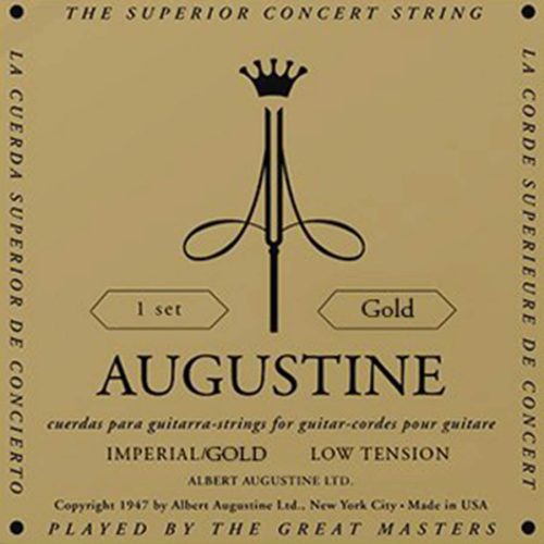 AU-IMGO Augustine Imperial Gold string set classic, medium tension trebles & light tension basses (brass plated)