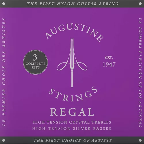 AU-REBU/3 Augustine Regal Blue string set classic, high tension trebles & high tension basses - 3-PACK