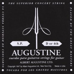   AUBLK-4 Augustine Black Label D-4 string, silverplated wound nylon, light tension