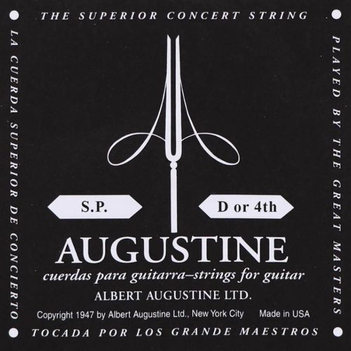 AUBLK-4 Augustine Black Label D-4 string, silverplated wound nylon, light tension