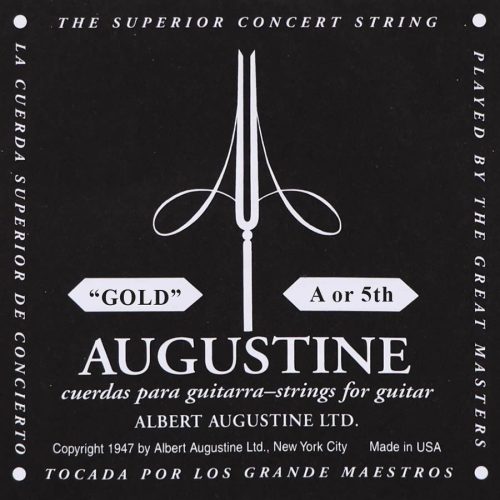 AUGLD-5 Augustine Gold Label A-5 string, brass plated wound nylon, light tension