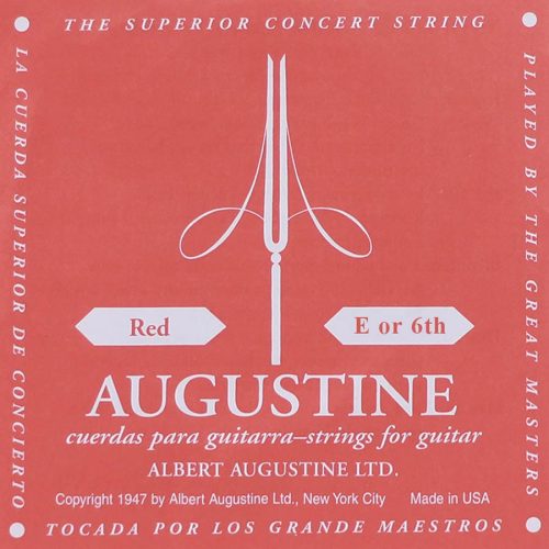 AURED-6 Augustine Red Label E-6 string, silverplated wound nylon, regular tension