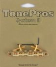 AVR2G-G TonePros  AVR2G tune-o-matic bridge, for USA guitars, G Formula saddles, gold