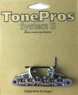 AVR2P-CH TonePros  AVR2P tune-o-matic bridge with pre-notched saddles, for USA guitars, chrome