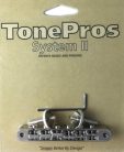 AVR2P-N TonePros  AVR2P tune-o-matic bridge with pre-notched saddles, for USA guitars, nickel