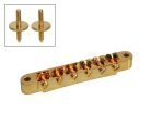 B-161-G Boston  bridge for e-guitar, tune-o-matic, stud spacing 74,0mm, stud diam 4,0mm, gold