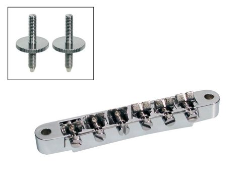 B-161-N Boston  bridge for e-guitar, tune-o-matic, stud spacing 74,0mm, stud diam 4,0mm, nickel