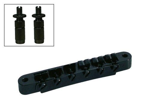 B-165-B Boston  bridge for e-guitar, tune-o-matic, stud spacing 73,5mm, stud diam 6,0mm, black