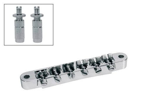 B-165-C Boston  bridge for e-guitar, tune-o-matic, stud spacing 73,5mm, stud diam 6,0mm, chrome