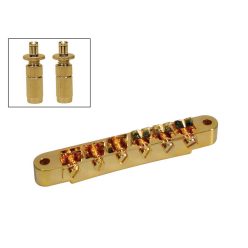   B-165-G Boston  bridge for e-guitar, tune-o-matic, stud spacing 73,5mm, stud diam 6,0mm, gold