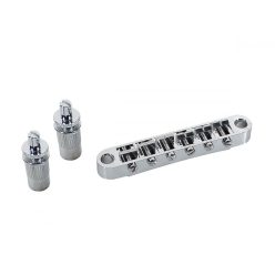   B-166-C Boston  bridge for e-guitar, tune-o-matic, stud spacing 74,0mm, 12' radius, chrome