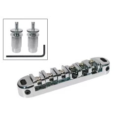   B-200-C Boston  bridge for e-guitar roller bridge model, with studs, 14" radius, stringspacing 50,4mm, chrome
