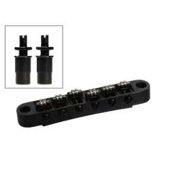   B-205-B Boston  bridge for e-guitar roller bridge model, with studs, black, 15" radius, M8 thread bolts
