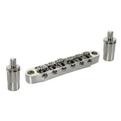   B-205-N Boston  bridge for e-guitar roller bridge model, with studs, nickel, 15" radius, M8 thread bolts