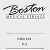 B-414-D Boston  D-2 string for cello 1/4, chrome steel