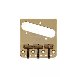   B-WTB-G Wilkinson  bridge-tailpiece Teaser, pitch 10,8mm, staggered brass saddles, gold