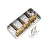 B-WTBS-C Wilkinson  bridge-tailpiece Teaser short version, pitch 10,8mm, staggered brass saddles, chrome