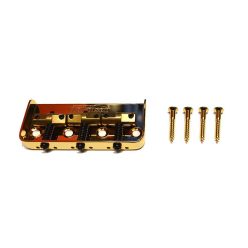   B-WTBS-G Wilkinson  bridge-tailpiece Teaser short version, pitch 10,8mm, staggered brass saddles, gold