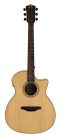 BAA2CE Bromo Appalachian Series auditorium guitar, cutaway with EQ, amara ebony fb, natural