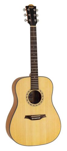 BAB1 Bromo Blanc Series dreadnought guitar, amara ebony fb, natural