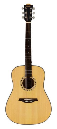 Bromo BAB1 (Blanc Series) – chitară dreadnought, top din molid, tastieră Amara ebony, naturală