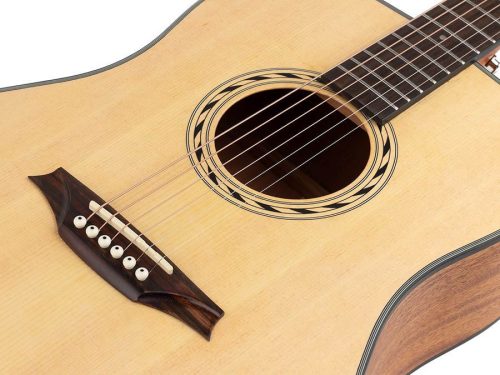 Bromo BAB1 (Blanc Series) – chitară dreadnought, top din molid, tastieră Amara ebony, naturală