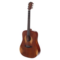   BAR1H Bromo Rocky Mountain Series dreadnought guitar all solid tonewoods, amara ebony fb, natural aged, with strap and heavy duty bag