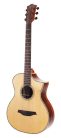 BAR5CE Bromo Rocky Mountain Series concert guitar all solid tonewoods, amara eb back & sides & fb, Fishman, natural, with heavy duty b