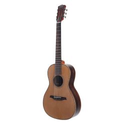   BAR6 Bromo Rocky Mountain Series parlor guitar all solid tonewoods, amara ebony fb, natural, with heavy duty bag