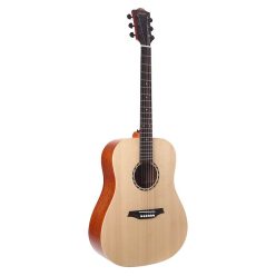   BAT1NL Bromo Tahoma Series lefthanded dreadnought guitar with solid spruce top, amara ebony fb, natural - plastic free