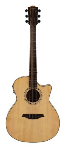 Bromo BAT2CE (Tahoma Series) – chitară auditorium cu top din molid solid, cutaway și EQ, tastieră Amara ebony, naturală