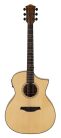 BAT4CE Bromo Tahoma Series auditorium guitar with solid top, cutaway with EQ, amara ebony fb, natural