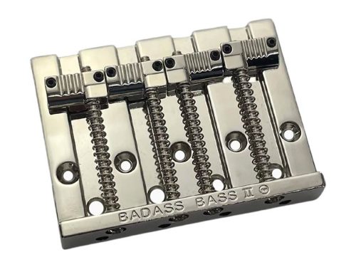 BB3342001 Allparts  Leo Quan® Badass II 4-string bass bridge, grooved saddles, nickel