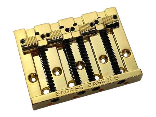 BB3342002 Allparts  Leo Quan® Badass II 4-string bass bridge, grooved saddles, gold