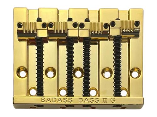 BB3342002 Allparts  Leo Quan® Badass II 4-string bass bridge, grooved saddles, gold