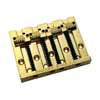 BB3342002 Allparts  Leo Quan® Badass II 4-string bass bridge, grooved saddles, gold