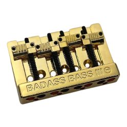   BB3343002 Allparts  Leo Quan® Badass III 4-string bass bridge, grooved saddles, gold