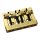 BB3343002 Allparts  Leo Quan® Badass III 4-string bass bridge, grooved saddles, gold