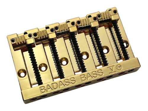 BB3345002 Allparts  Leo Quan® Badass V 5-string bass bridge, grooved saddles, gold