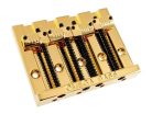 BB3351002 Allparts  4-string grooved Omega bass bridge, gold