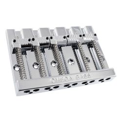   BB3361010 Allparts  5-string grooved Omega bass bridge, chrome