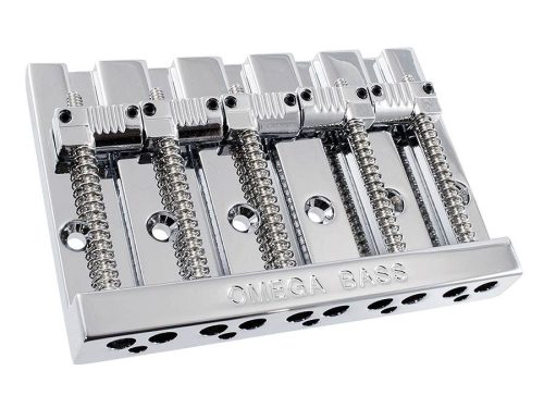 BB3361010 Allparts  5-string grooved Omega bass bridge, chrome