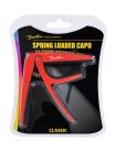 BC-86-MC/10 Boston  10-pack of spring loaded capos for classic guitar, mixed colors