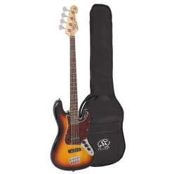   BD1/3TS SX Standard Series J-style electric bass guitar, 3 tone sunburst, with gig bag