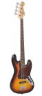 BD1/3TS SX Standard Series J-style electric bass guitar, 3 tone sunburst, with gig bag