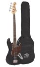 BD1/BK SX Standard Series J-style electric bass guitar, black, with gig bag