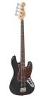 BD1/BK SX Standard Series J-style electric bass guitar, black, with gig bag